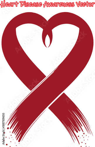 Heart Disease Awareness Vector, Cardiology Health Illustration, Pulse Heart Care Vector Design, Global Heart Care Icon, Heart Health Medical Care Ribbon, World Cardiology Heartbeat Health Symbol