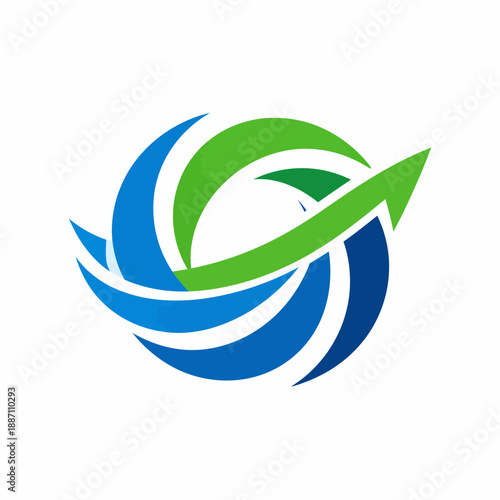 Abstract Symbol Conveying Growth and Forward Movement in Business Finance Industry