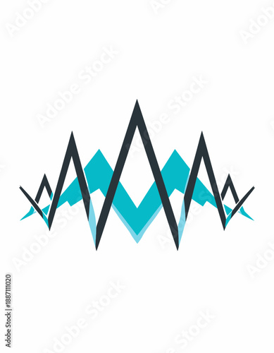 Abstract Peaks Vector Illustration for Modern Design and Creative Projects
