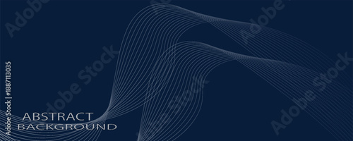 3D modern wave curve abstract presentation background. Luxury paper cut background. Abstract decoration, golden pattern, halftone gradients, 3d Vector illustration. Dark blue background