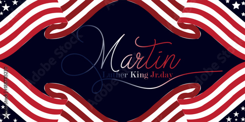 Martin Luther King Jr day patriotic celebration poster