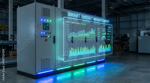Smart Energy Management System in Industrial Facility with Digital HUD Data Visualization for Power Monitoring