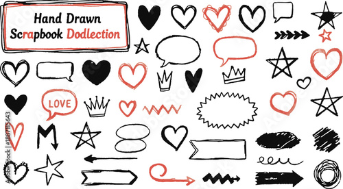 A collection of coastal marine and bird silhouettes Vector