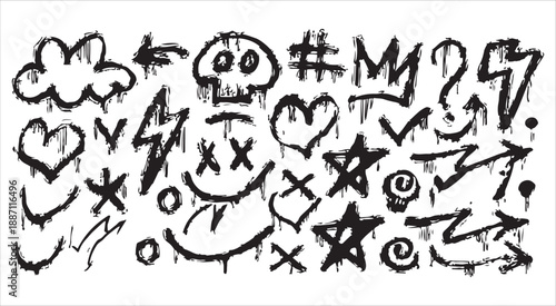 Illustrative collection of various fish species Vector