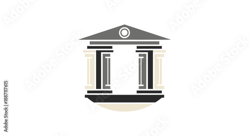 Architectural Illustration Depicting a Classic Building Representing Structure and Design