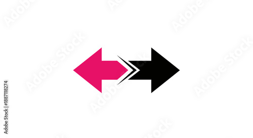 Arrow Designs: Opposite Directional Symbols with a Minimalist Color Palette