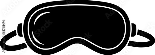 Sleep mask vector black silhouette print design
