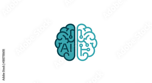 Artificial Intelligence Brain Concept Illustrating Digital Transformation And Innovation