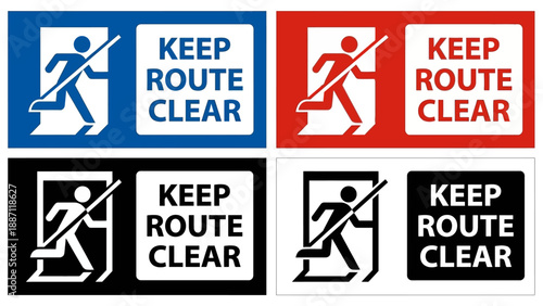 Disaster Emergency Area Safety Sign - Natural Disaster Flat Vector