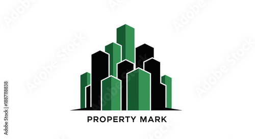 Architectural Design Concept: Vector Cityscape Depicting Abstract Property Development