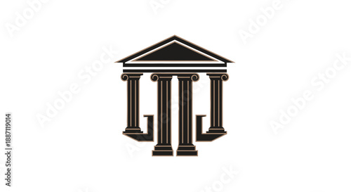 Architectural Design Icon: A Symbol of Stability, Wisdom, And Monumental Structure