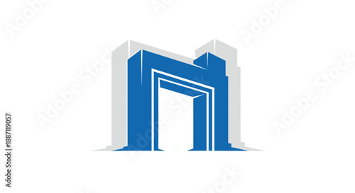 Architectural Design Illustrating an Entranceway and Modern Development Vision