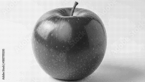 A delicious and healthy red apple on a clean for food and nutrition concepts