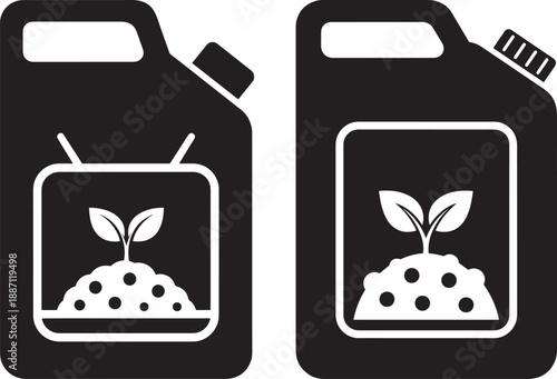 Fertilizer canister with plant