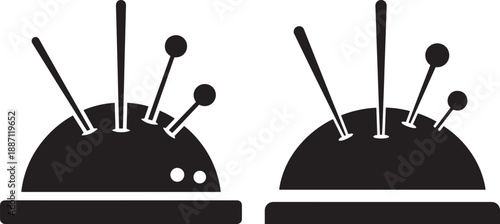 Sewing pins in cushion