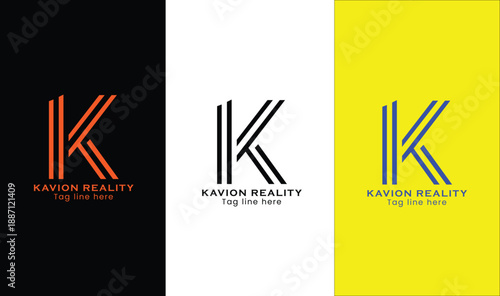 k letter real estate logo