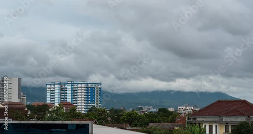 Wallpaper Mural Timelapse of thick clouds rolling over the hills in Bandung, Indonesia Torontodigital.ca