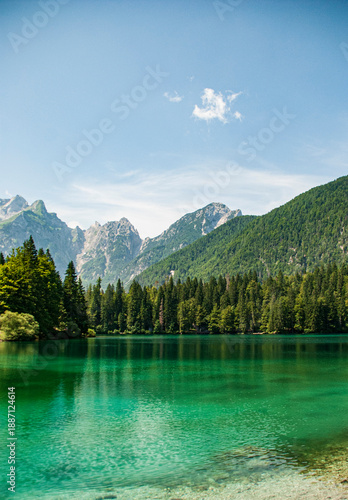 Fusine lakes in Italia close to Slovenia