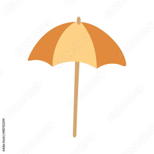 Beach umbrella illustration showing coastal shade and vacation comfort, ideal for seaside travel blogs and tropical leisure concepts