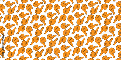Creative and Delicious Chicken Wings Pattern Design for Food-Related Projects