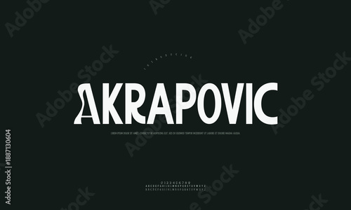 Modern minimalist typographic design with clean, bold sans-serif letters, perfect for branding, logos, or graphic design projects.