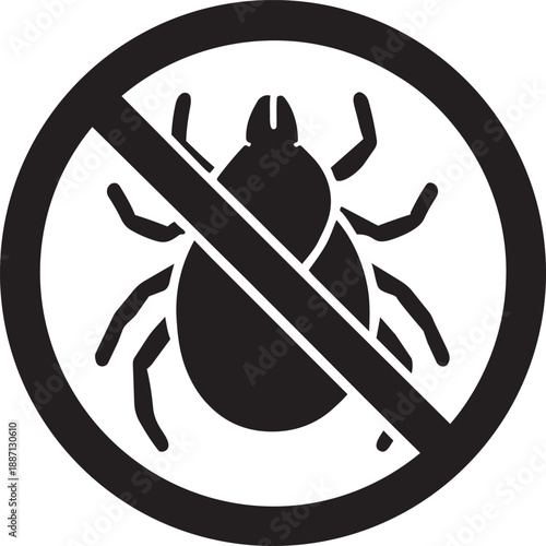 Anti flea and tick parasite icon vector