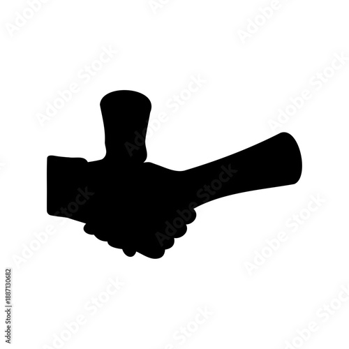 Handshake silhouette Vector, illustration