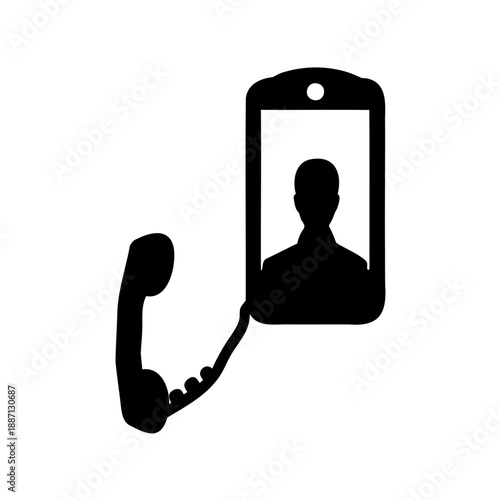 Using smartphone for communication Vector, illustration