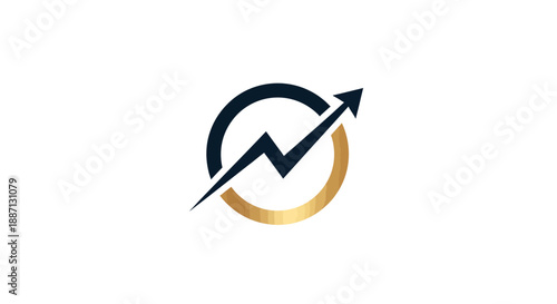 Business Growth and Financial Progress Icon for Company Branding and Digital Media