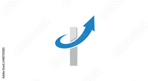 Ascending Arrow Symbolizing Growth, Development, And Upward Advancement Abstracted Concept