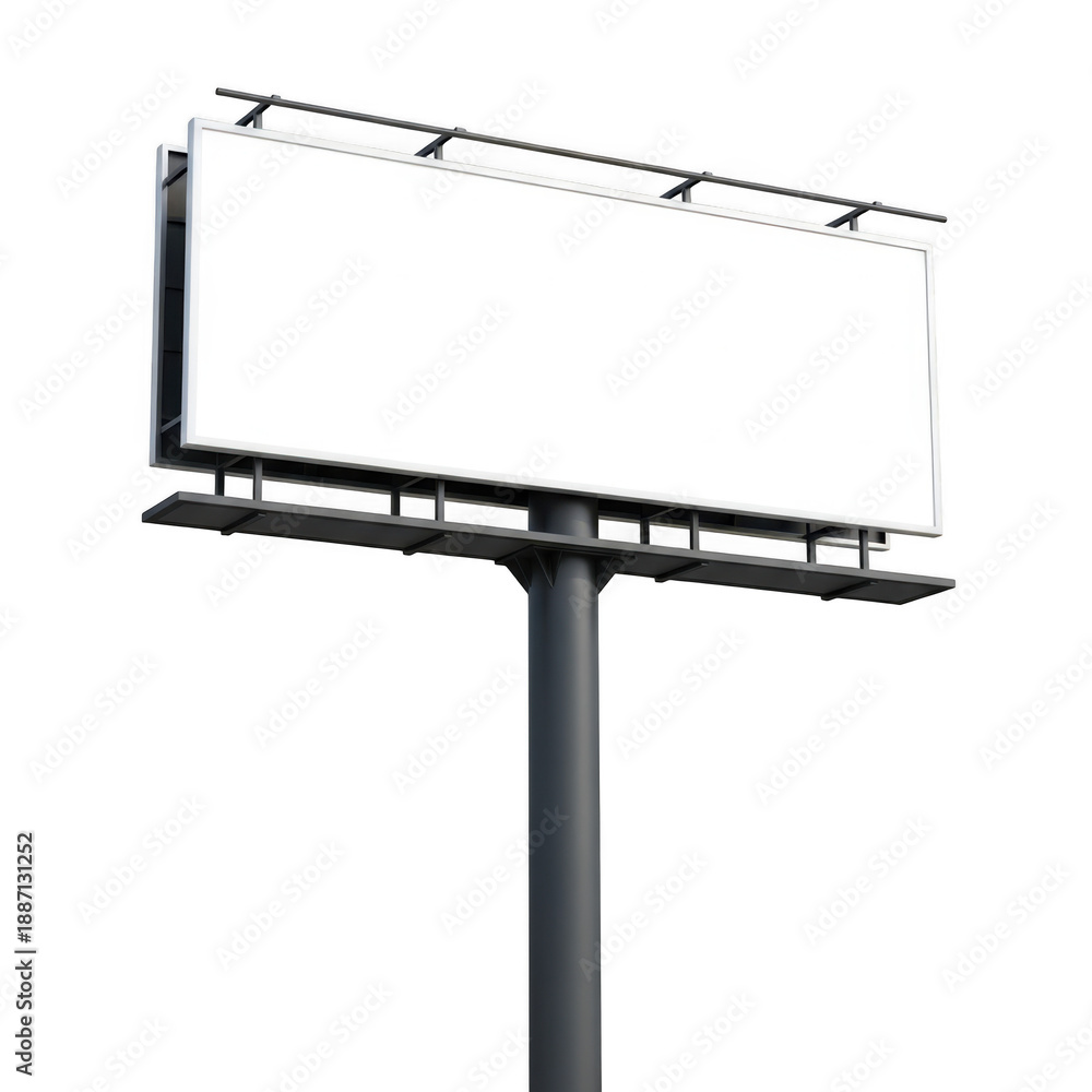 Obraz premium Empty billboard on pole