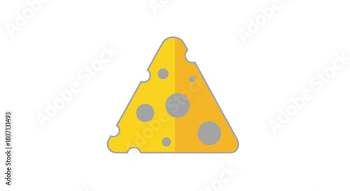 Cheese Wedge Vector Illustration On White Background Perfect for Designs and Concepts