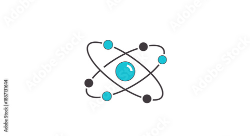 Atomic Structure Depiction: A Colorful Illustration of Molecular Composition