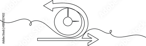 Agile data sprint icon continuous one line drawing on white background suitable for enterprise analytics and operations agility methodology concepts symbol outline vector illustration