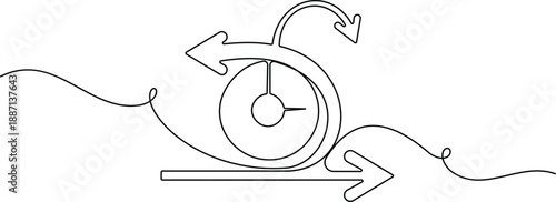 Agile data sprint icon continuous one line drawing on white background suitable for enterprise analytics and operations agility methodology concepts symbol outline vector illustration