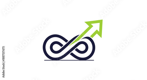 Continuous Growth Symbolizing Unlimited Potential and Exponential Expansion of Concept