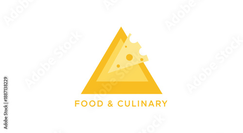 Creative Cheese Triangle Design for Food and Culinary Concepts with Modern Visuals