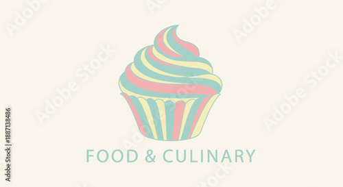Colorful Cupcake Illustration for Culinary Projects, Sweet Designs, And Tasty Confectionery
