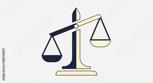 Conceptual Graphic of Balance Depicting Equality, Justice, and Legal Concepts Symbolically