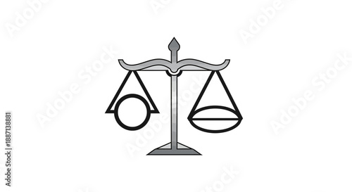 Conceptual Graphic of Balance Depicting Equality, Fairness, And Judicial Proceedings