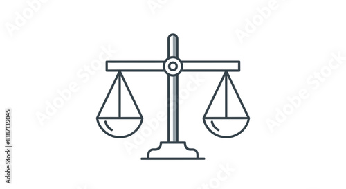 Conceptual Illustration Depicting Justice, Balance, and Fairness In A Simplified Format