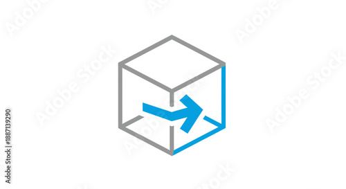 Conceptualizing Directional Change: A Modern, Geometric Logo with Minimalist Design