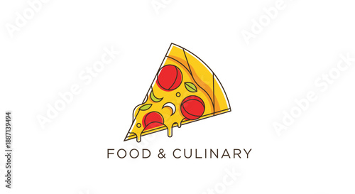 Delicious Pizza Slice Vector Illustrating Food And Culinary Themes For Restaurant Logos