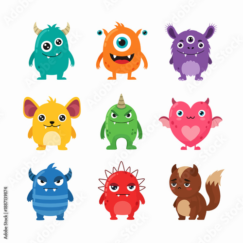 Set of monsters colors