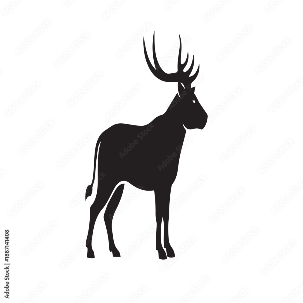 Fototapeta premium deer silhouette vector