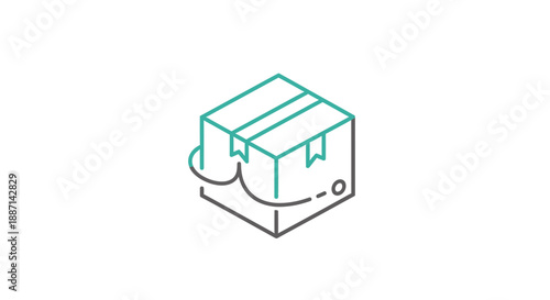 Delivery Icon Depicting Package Transportation to Its Intended Recipient's Destination