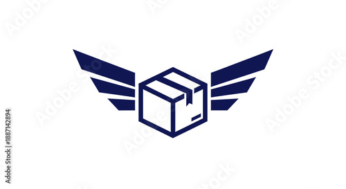 Delivery Package Logo With Wings Representing Fast And Efficient Shipping Services