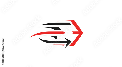 Dynamic Arrowhead Logo Symbolizing Velocity, Speed, and Growth in Graphic Icon Form