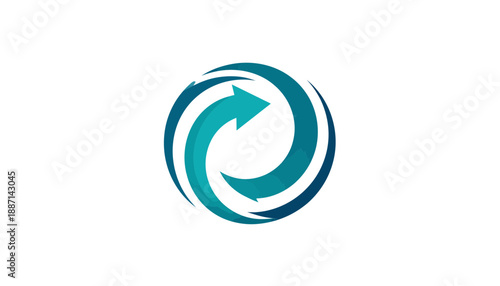Dynamic Arrows Forming Circular Loop Symbolizing Continuous Flow And Circulation