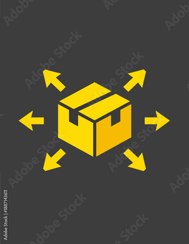 Distribution Logistics Concept Depicting Global Shipping and Network Expansion Strategy